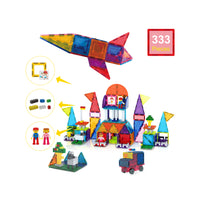 PicassoTiles Magnet Tile + Brick Blocks Compatibility Building Set