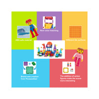 PicassoTiles Magnet Tile + Brick Blocks Compatibility Building Set
