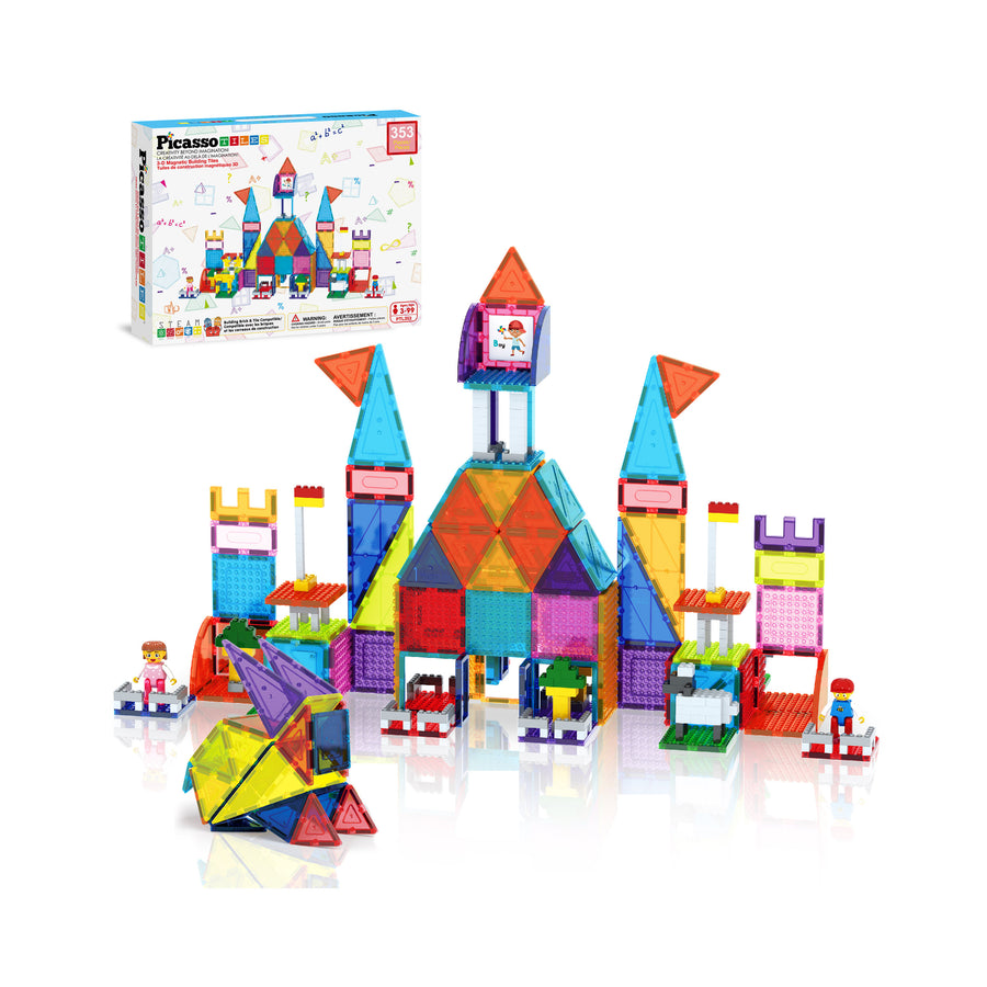 PicassoTiles Magnetic Tile Brick Block Toy Creative Combo Set