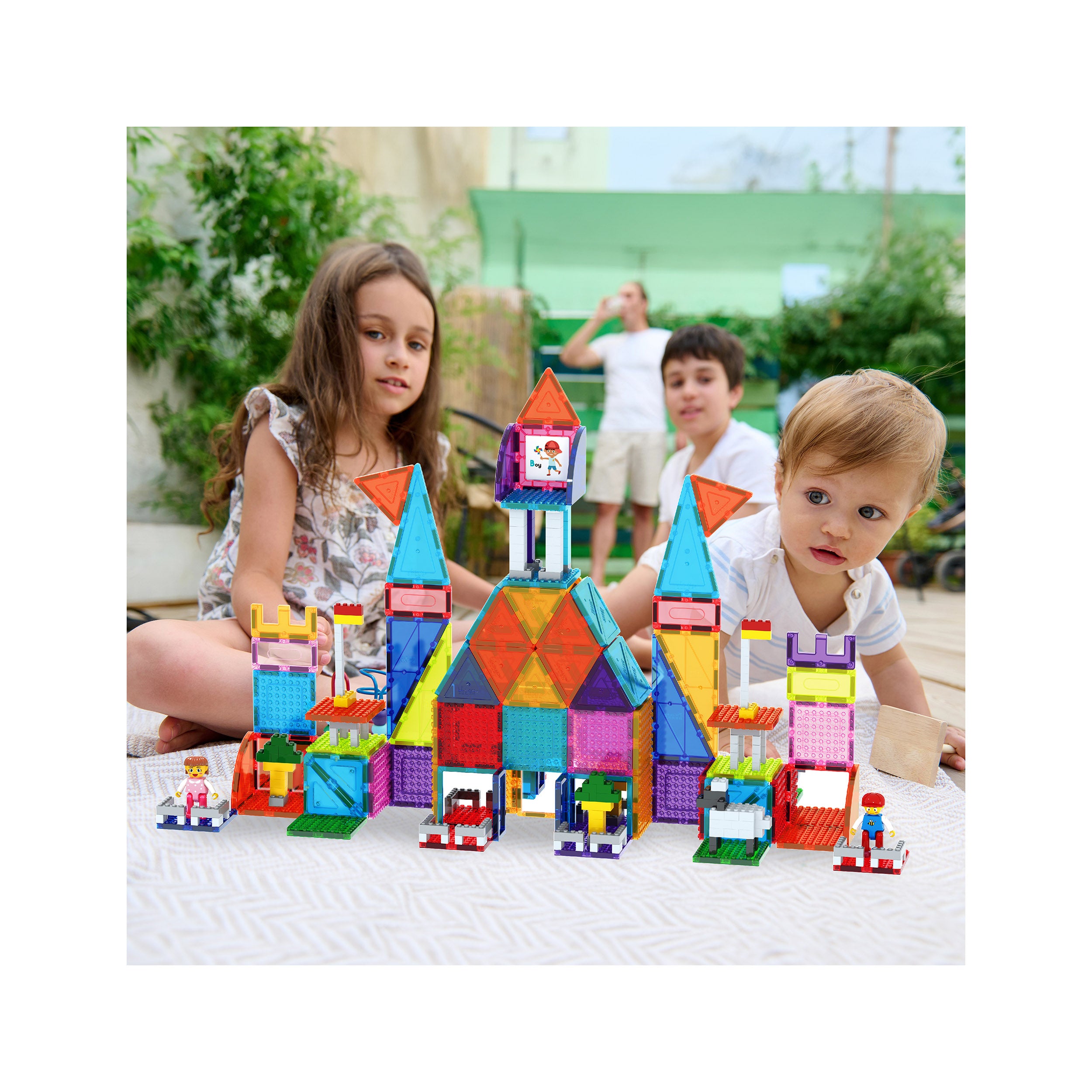 PicassoTiles Magnetic Tile Brick Block Toy Creative Combo Set
