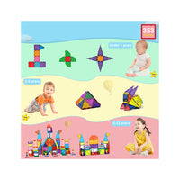 PicassoTiles Magnetic Tile Brick Block Toy Creative Combo Set
