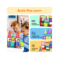 PicassoTiles Magnetic Tile Brick Block Toy Creative Combo Set