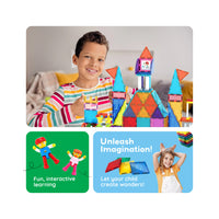 PicassoTiles Magnetic Tile Brick Block Toy Creative Combo Set