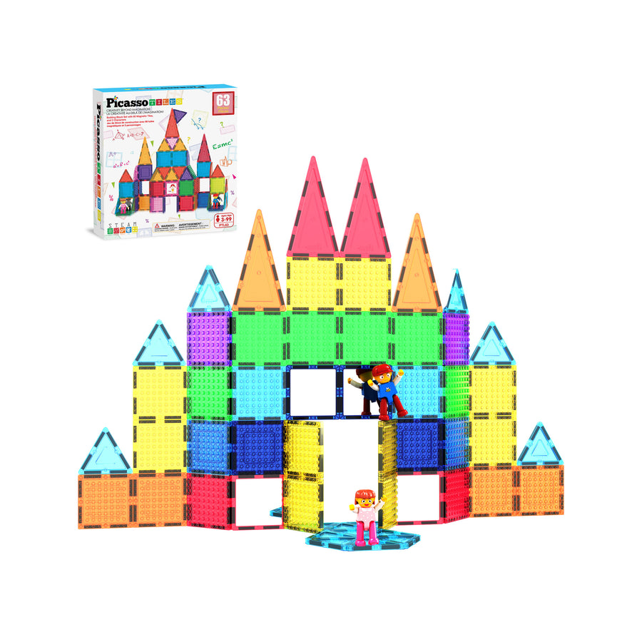PicassoTiles Magnetic Tile Brick Block STEM Learning Set