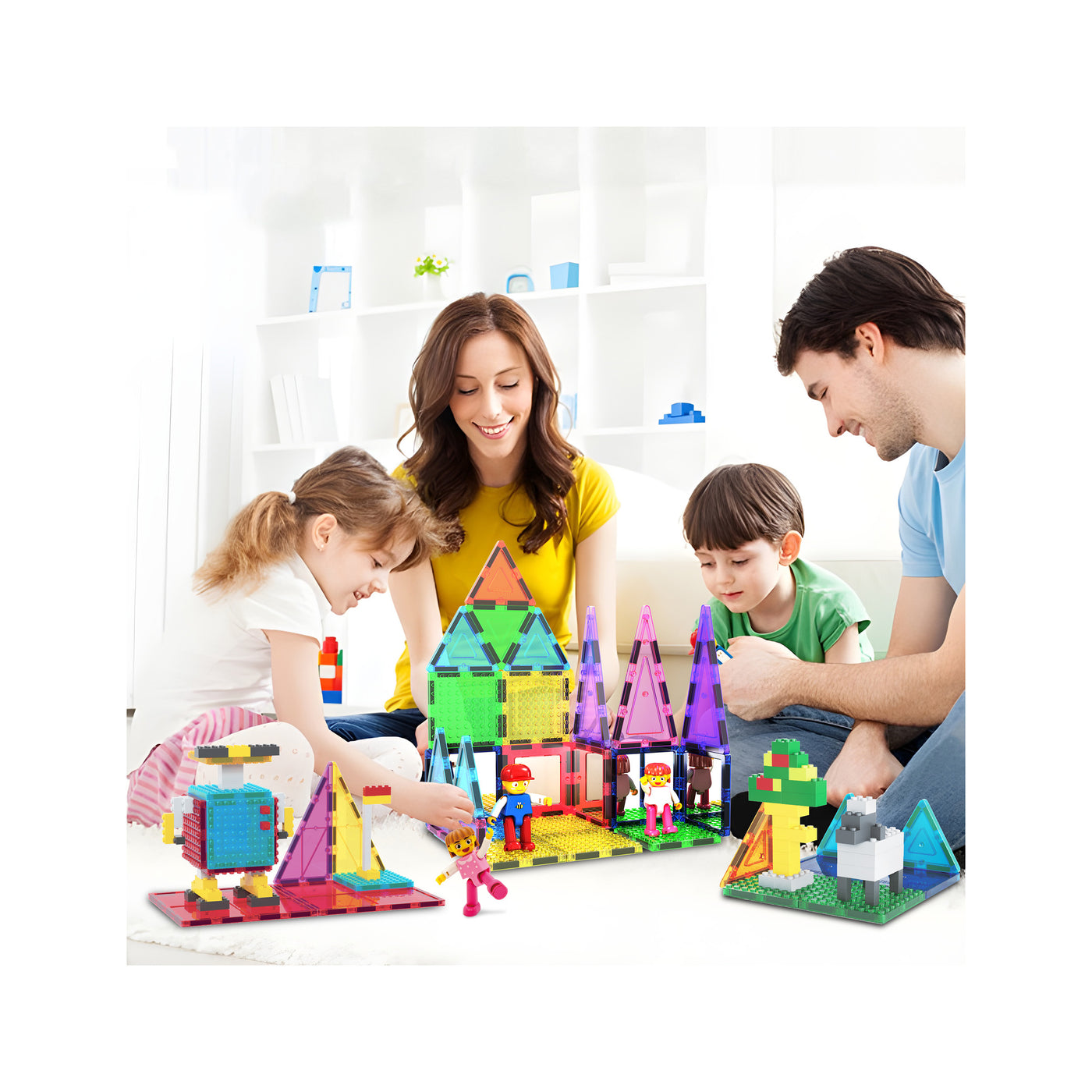 PicassoTiles Magnetic Tile Brick Block STEM Learning Set