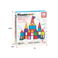 PicassoTiles Magnetic Tile Brick Block STEM Learning Set