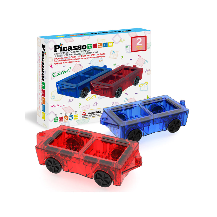 PicassoTiles Mini Car Truck 2pc Set