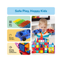 PicassoTiles Mini Car Truck 2pc Set