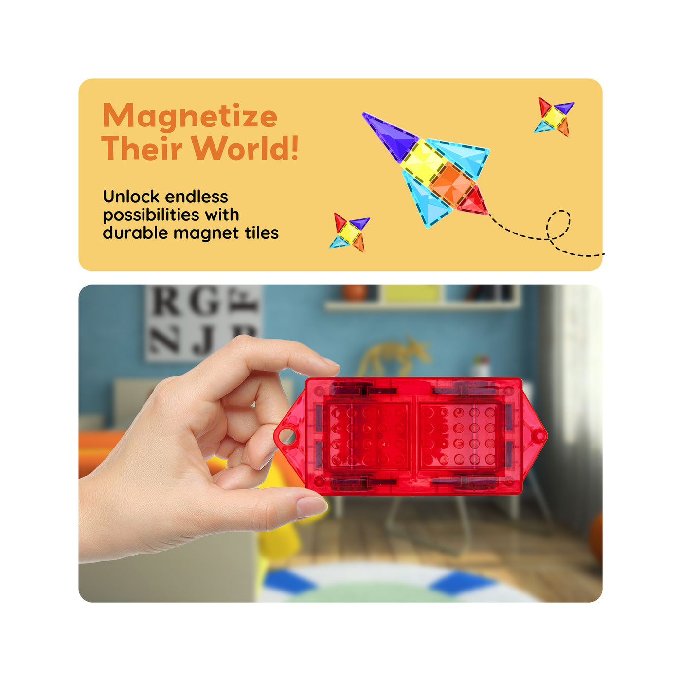 PicassoTiles Mini Car Truck 2pc Set