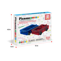 PicassoTiles Mini Car Truck 2pc Set