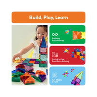 PicassoTiles Mini Diamond Travel Size 100pc Magnet Building Tile Set
