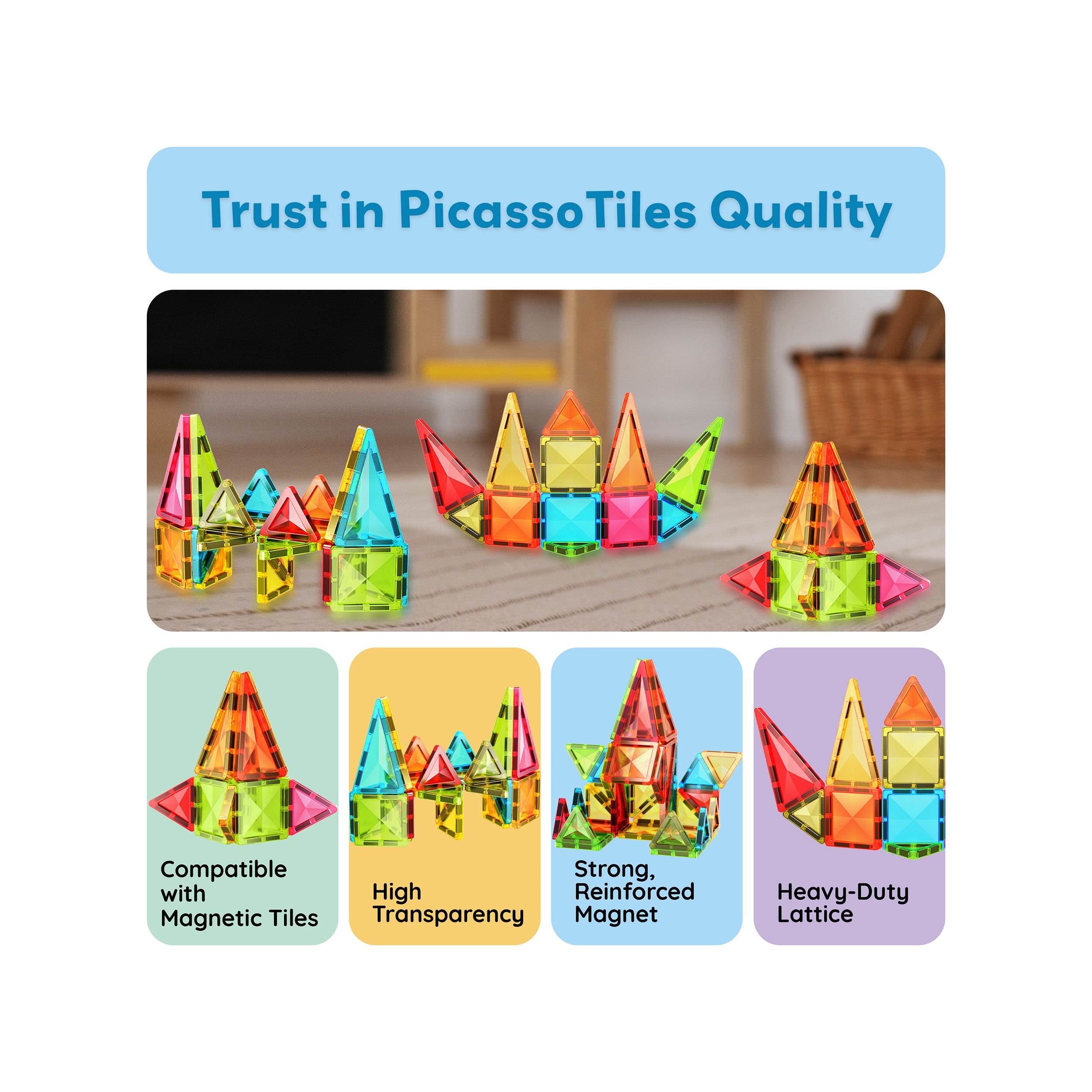 PicassoTiles Mini Diamond Series 24pc Travel Set