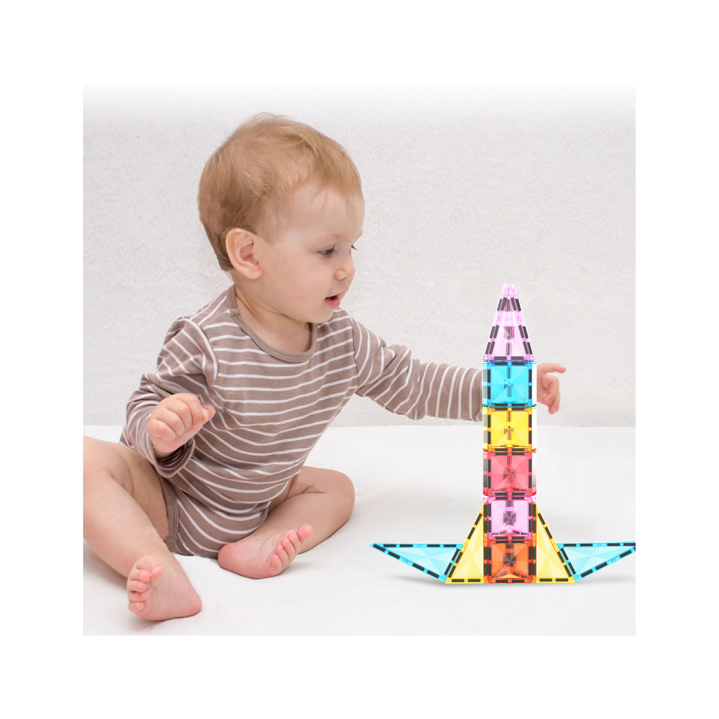 PicassoTiles Travel Size Rocket Magnetic Playset