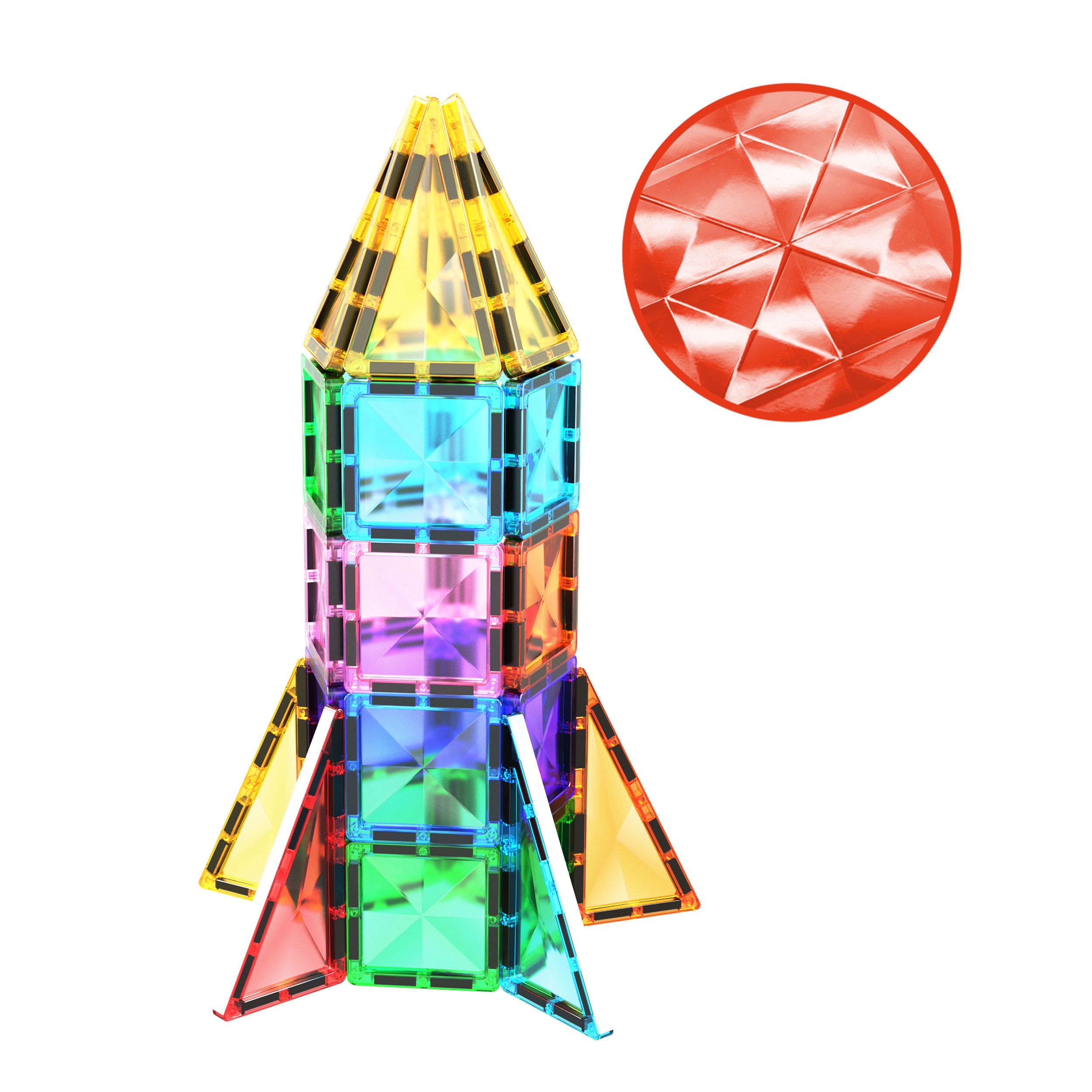 PicassoTiles Travel Size Rocket Magnetic Playset