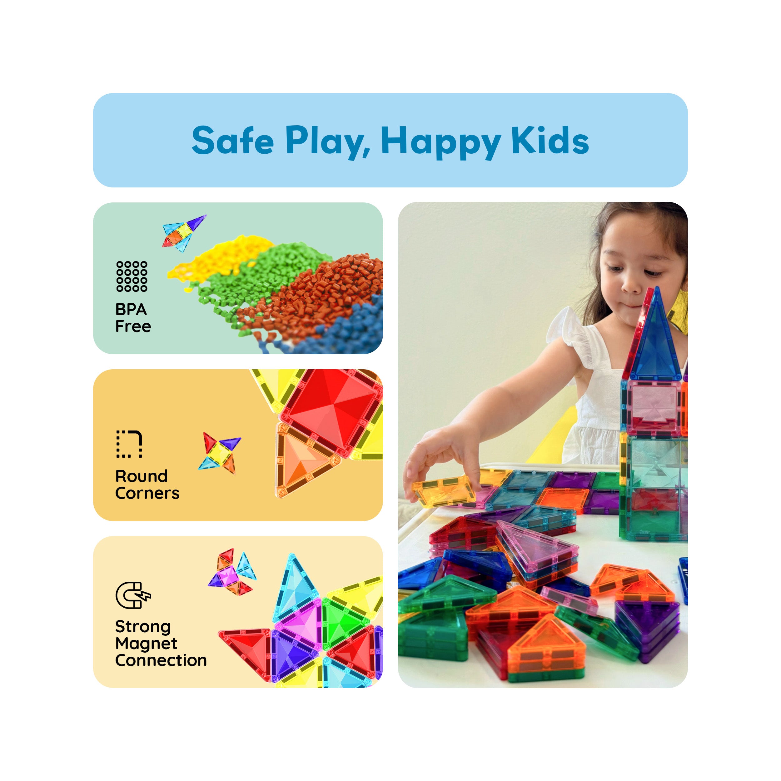 PicassoTiles Travel Size Rocket Magnetic Playset