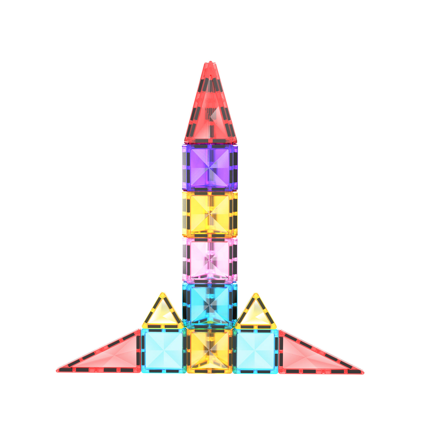 PicassoTiles Travel Size Rocket Magnetic Playset