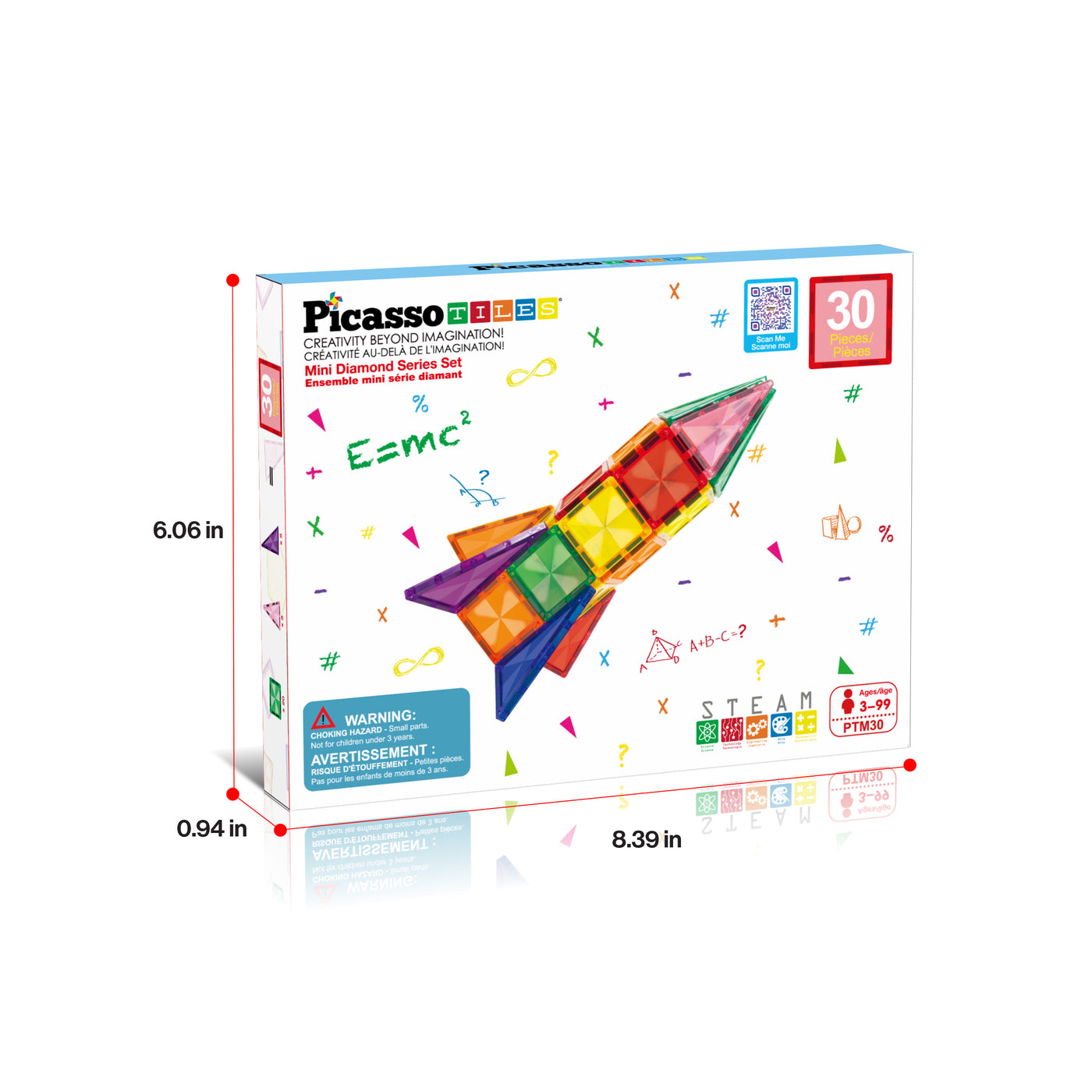 PicassoTiles Travel Size Rocket Magnetic Playset
