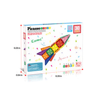 PicassoTiles Travel Size Rocket Magnetic Playset