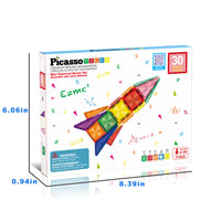 PicassoTiles Travel Size Rocket Magnetic Playset