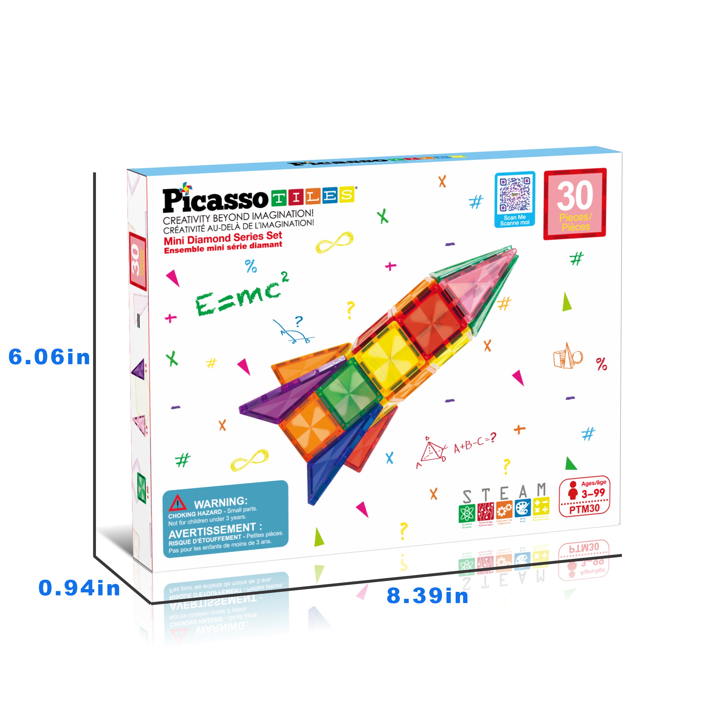 PicassoTiles Travel Size Rocket Magnetic Playset