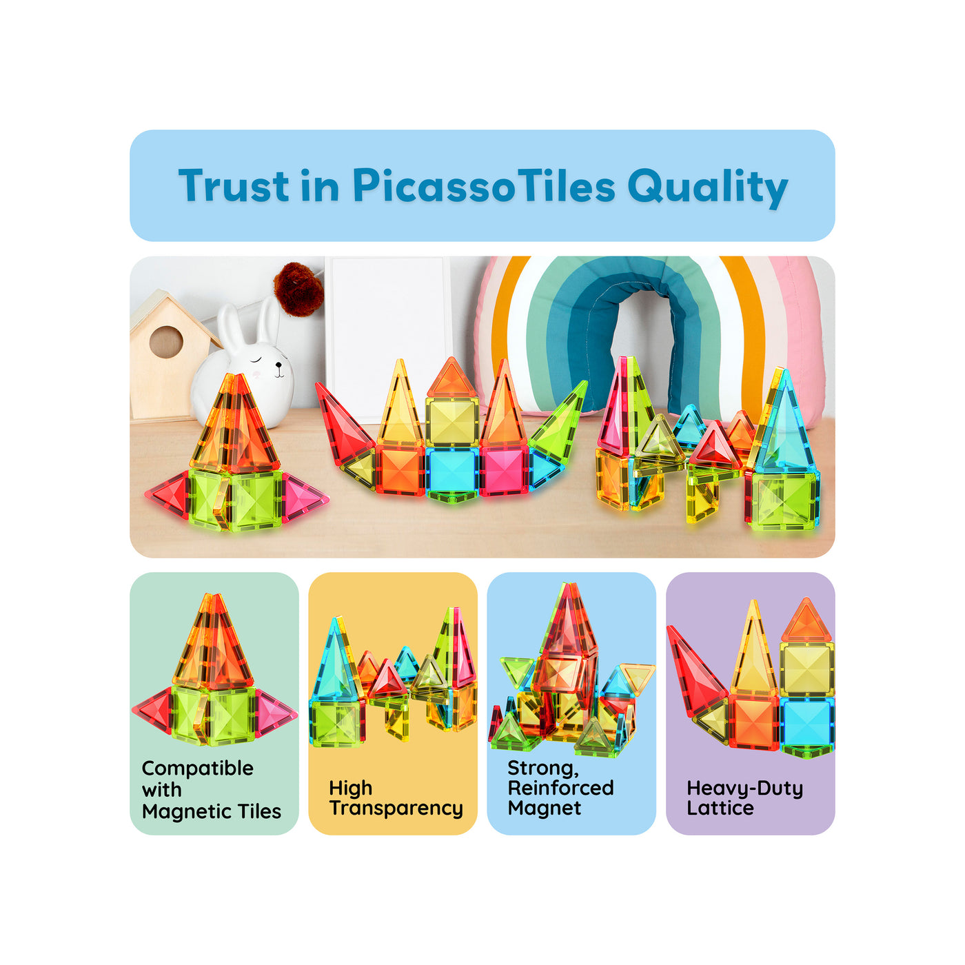 PicassoTiles Mini Diamond Series 36pc Travel Set