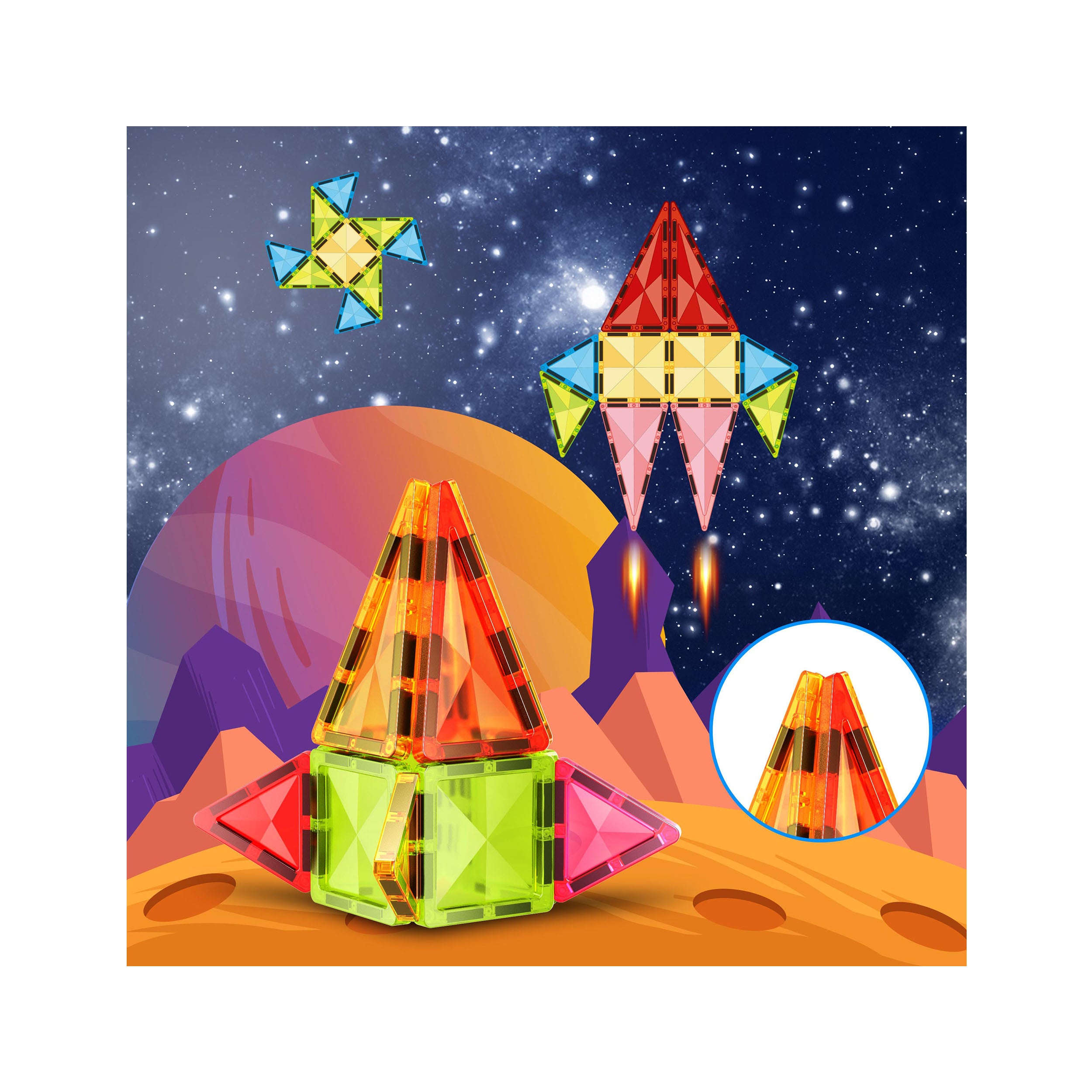 PicassoTiles Mini Diamond Series 36pc Travel Set