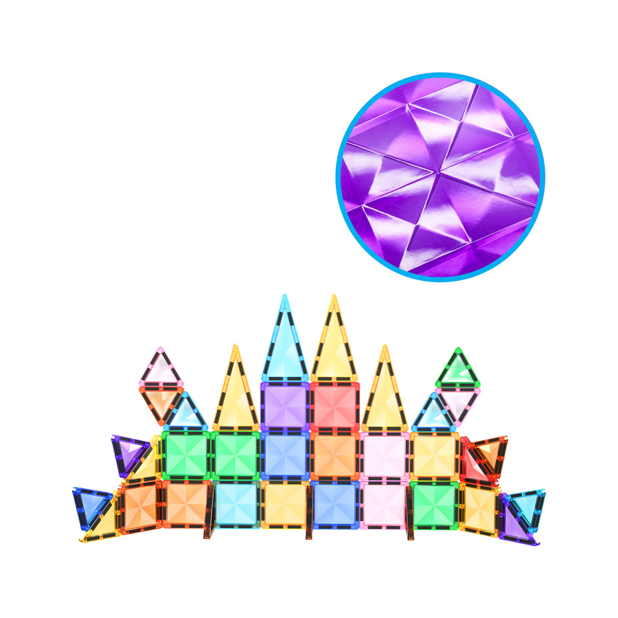 PicassoTiles Mini Diamond Travel Size 40pc Building Block Tile Set