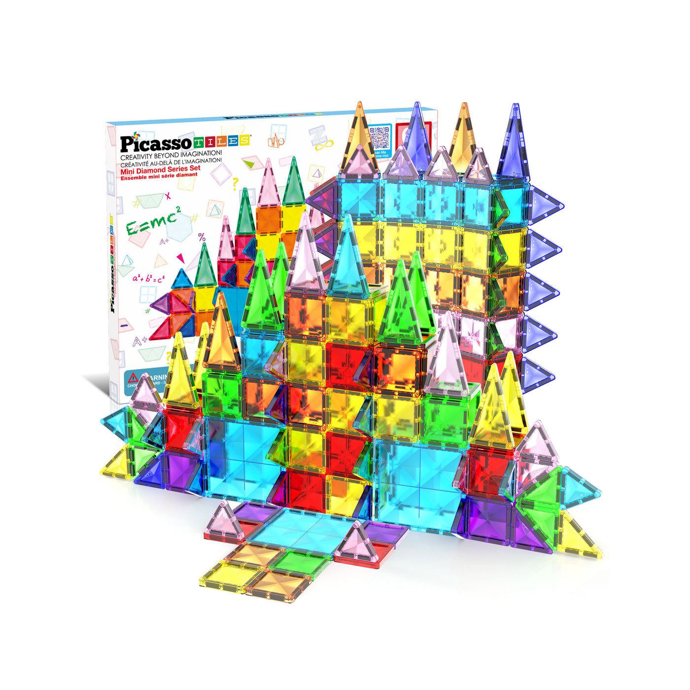 PicassoTiles 60 Piece Magnetic Building Set - Travel Sized