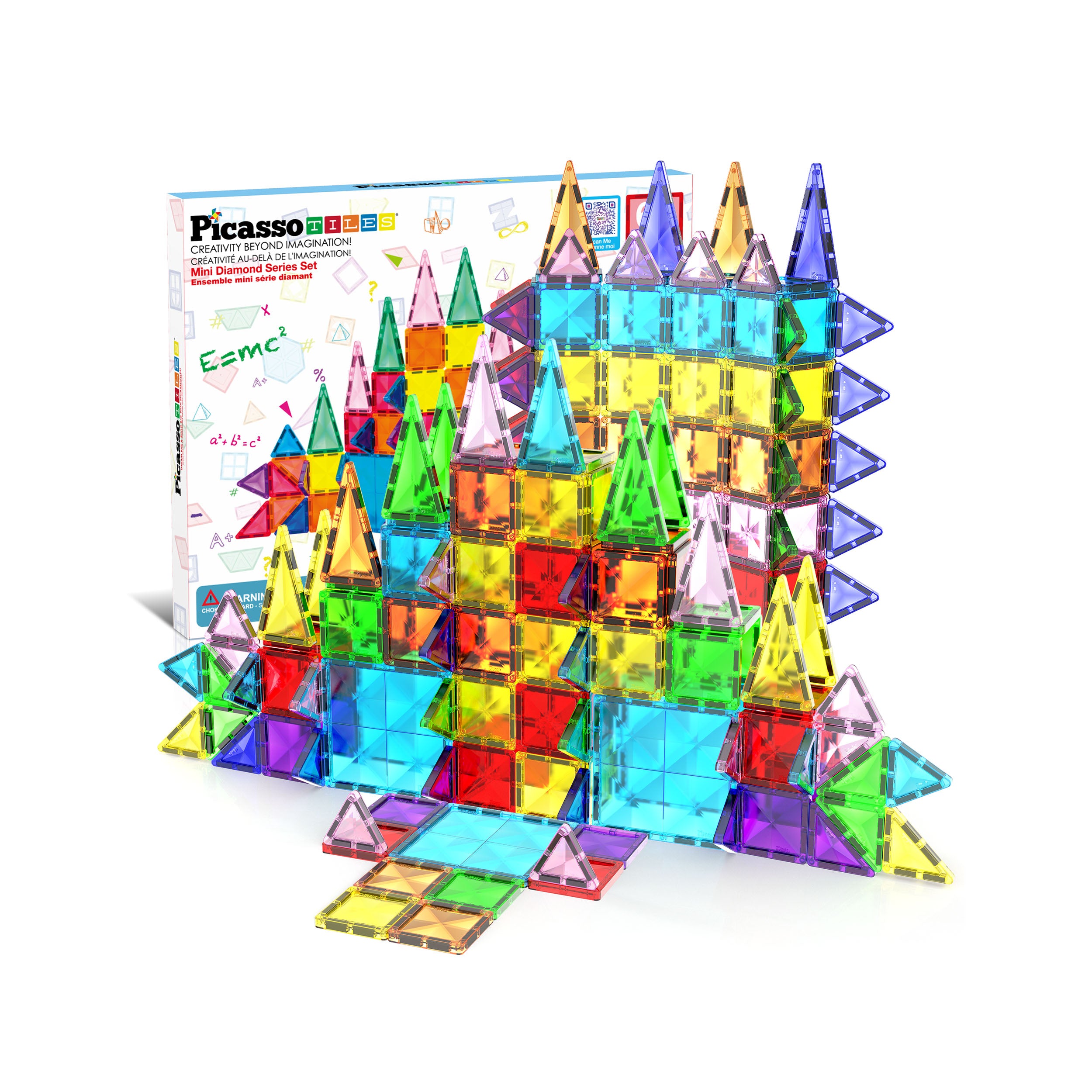 PicassoTiles 60 Piece Magnetic Building Set - Travel Sized