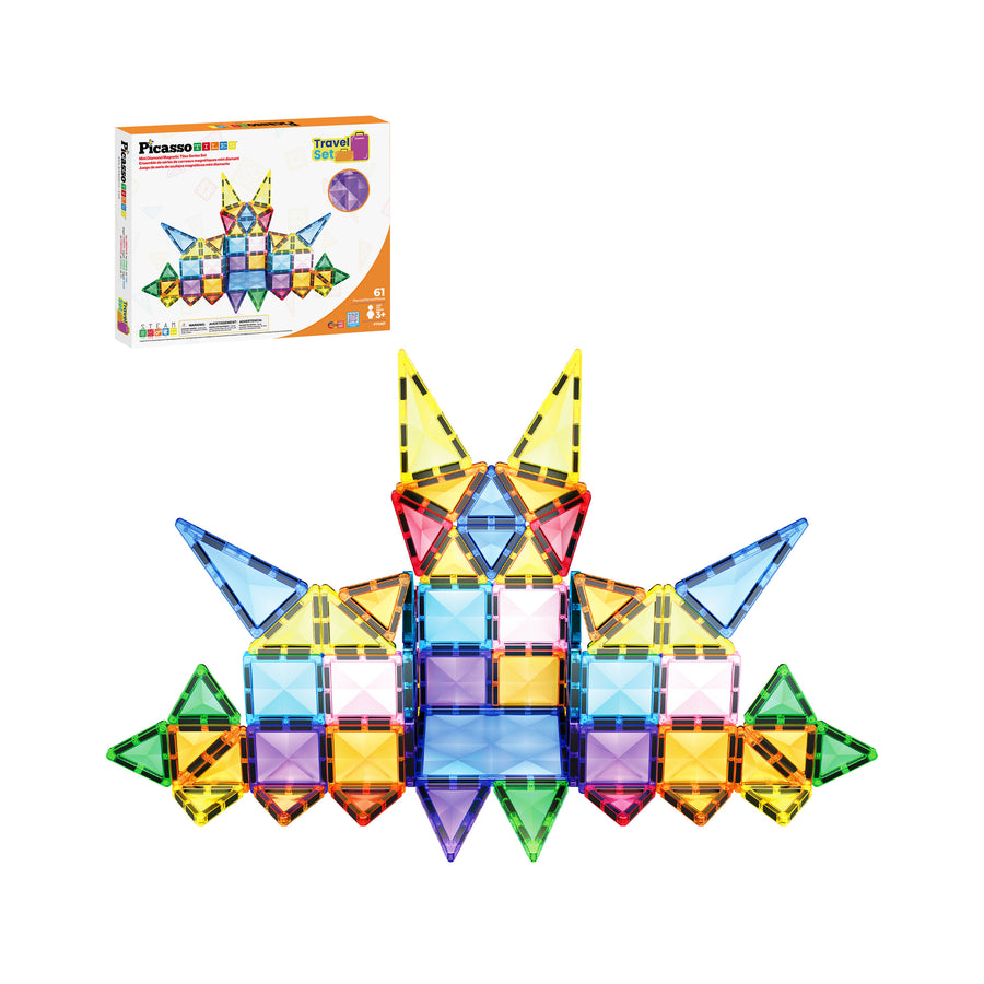 PicassoTiles Mini Diamond 61pc Travel Set