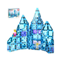 PicassoTiles Travel Sized Winter Ice Magnetic Tile Playset