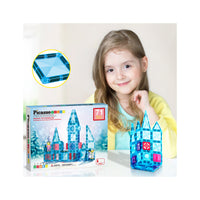PicassoTiles Travel Sized Winter Ice Magnetic Tile Playset