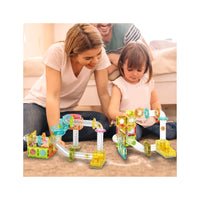 PicassoTiles Travel Sized Marble Run Launcher Building Block Set