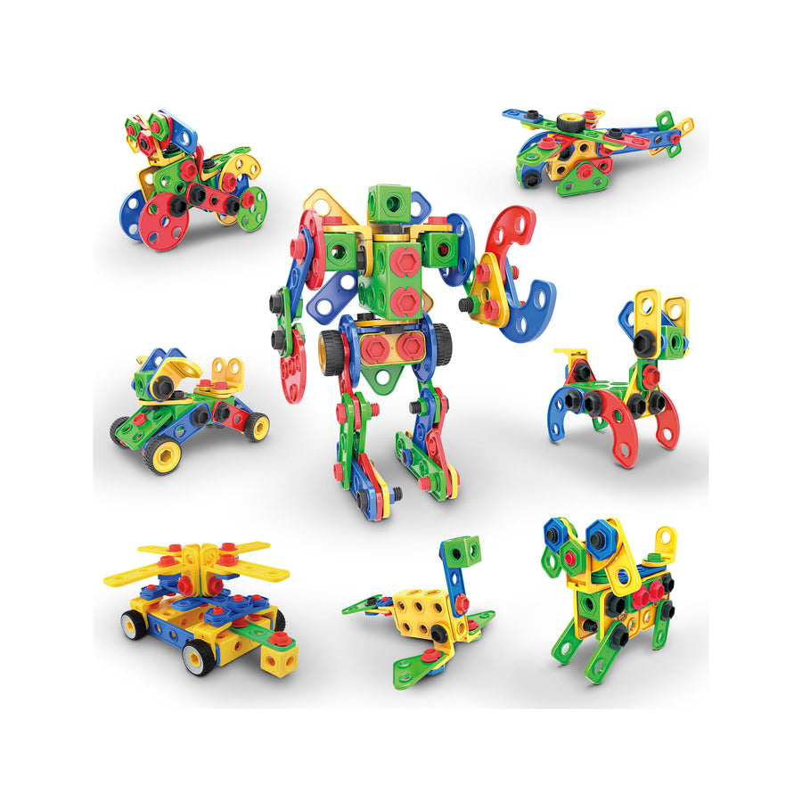 PicassoTiles 152pc Engineering Construction Set with Power Drill