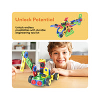PicassoTiles 152pc Engineering Construction Set with Power Drill