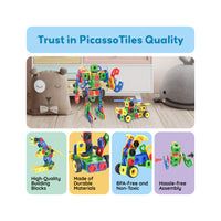 PicassoTiles 152pc Engineering Construction Set with Power Drill