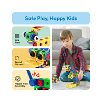 PicassoTiles 201pc Engineering Construction Set with Power Drill