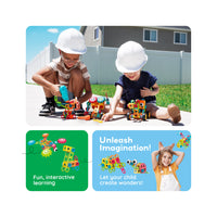 PicassoTiles Engineering Construction Set with Toy Power Drill - 250 Pieces