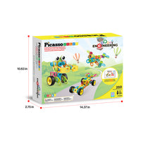 PicassoTiles Engineering Construction Set with Toy Power Drill - 250 Pieces