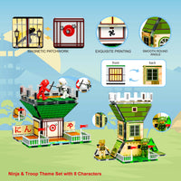 PicassoTiles 2-in-1 Ninja & Troop Combat Force Magnetic Building Set