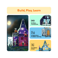PicassoTiles Magnetic Tile Haunted House Halloween Set