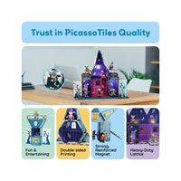 PicassoTiles Magnetic Tile Haunted House Halloween Set