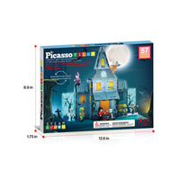 PicassoTiles Magnetic Tile Haunted House Halloween Set