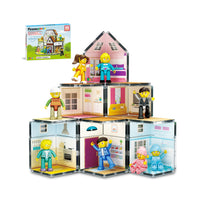 PicassoTiles Magnetic Tiles Family Doll House Set