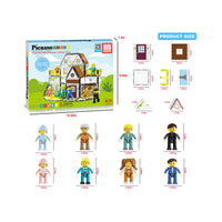 PicassoTiles Family Doll House with Character Action Figures