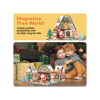 PicassoTiles Magnetic Tile Gingerbread House Holiday Set