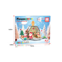 PicassoTiles Magnetic Tile Gingerbread House Holiday Set