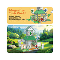 PicassoTiles Ninja Dojo Magnetic Tile Set 58pc