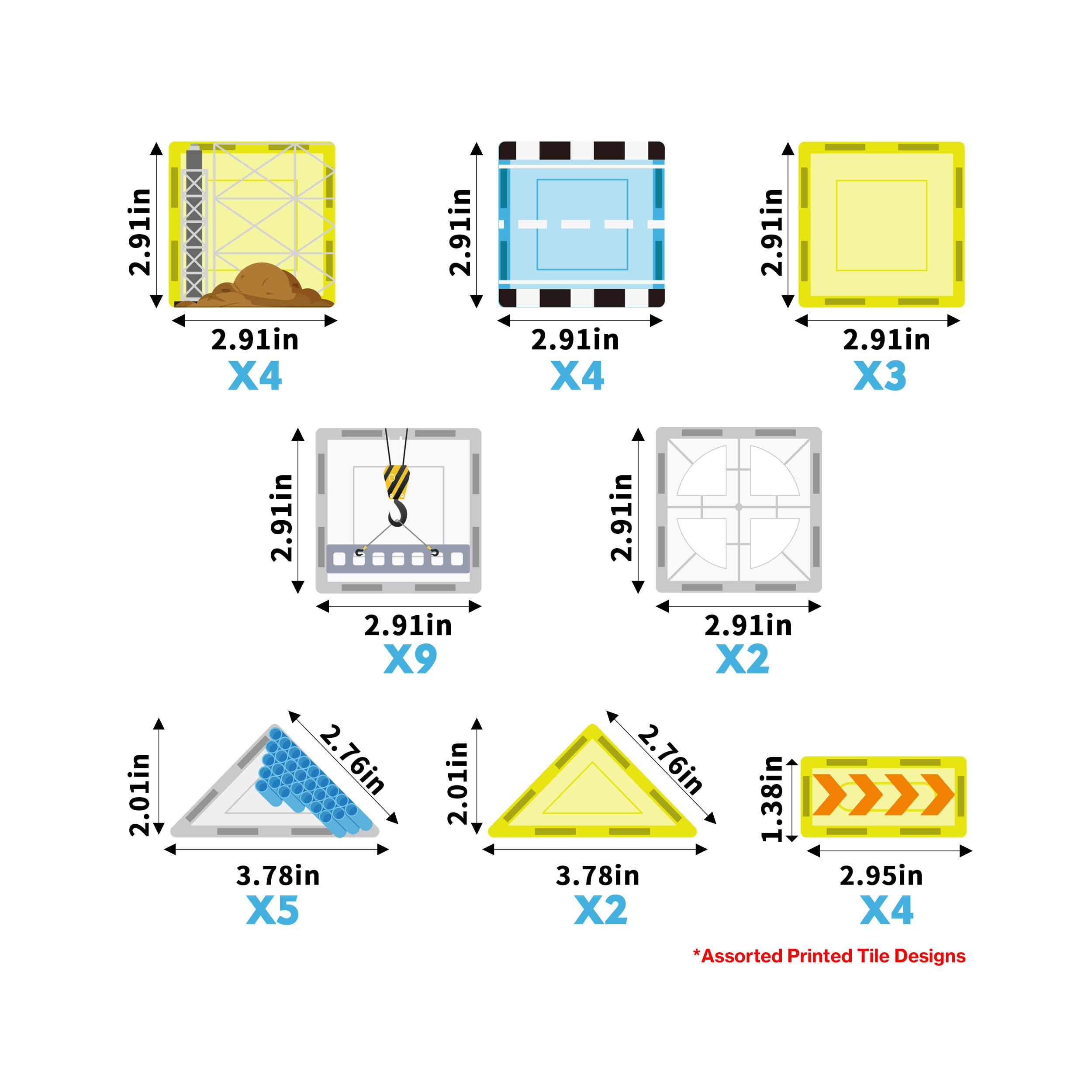 PicassoTiles Construction Adventure Magnet Tile Set with Action Figures