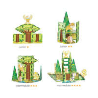 PicassoTiles Safari Magnet Tile Building Blocks with 8 Magnetic Animals